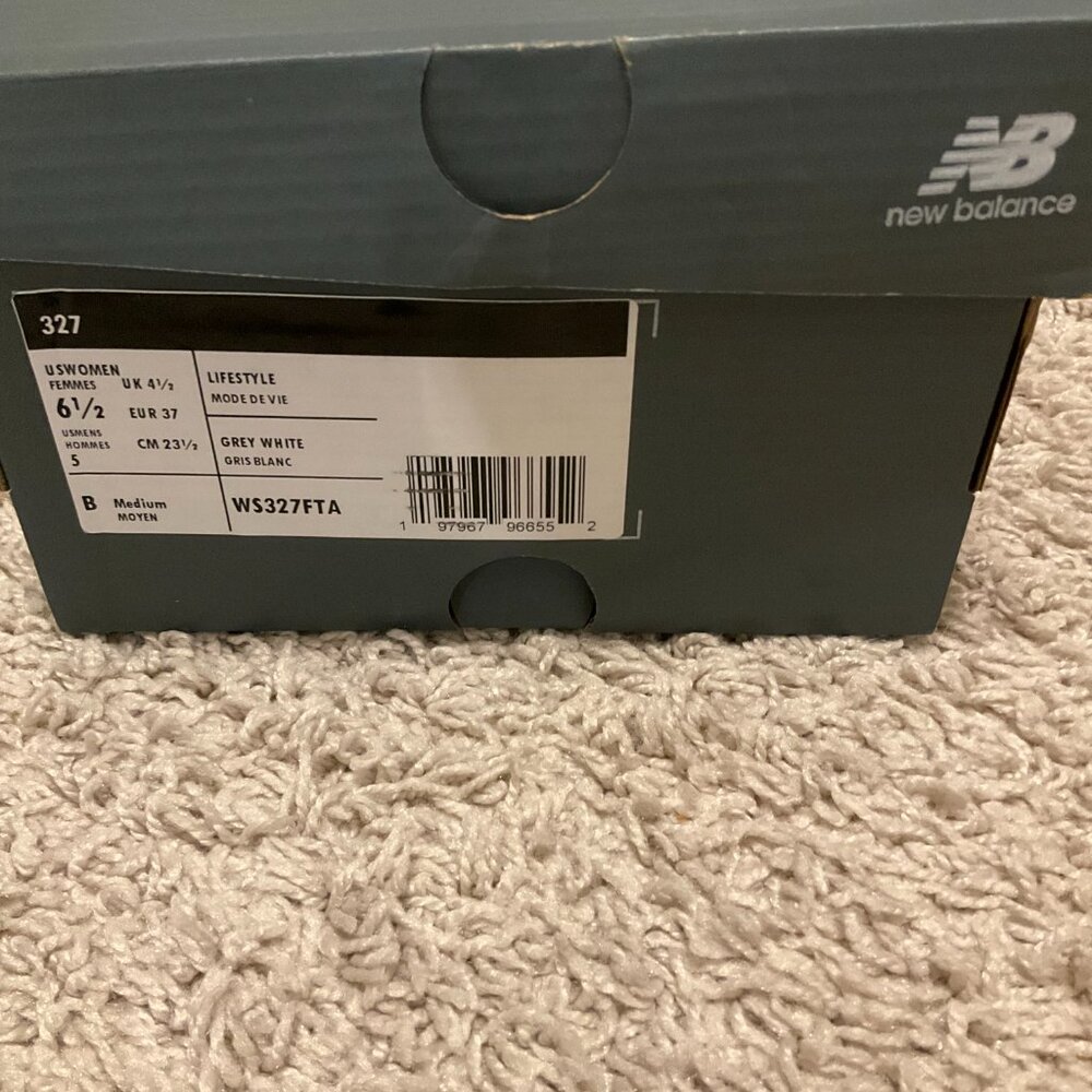 New Balance 327 Women Sneakers Lifestile Grey White Blue. Size: US 6 1/2M. - Picture 2 of 10